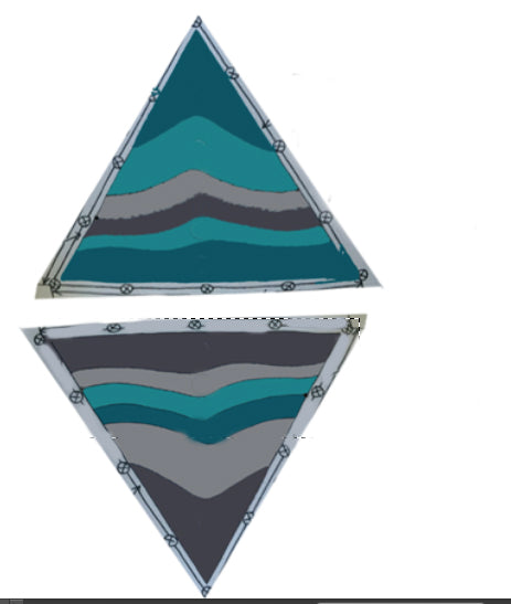 Waver Panel (SMALL) - Blues and Grays