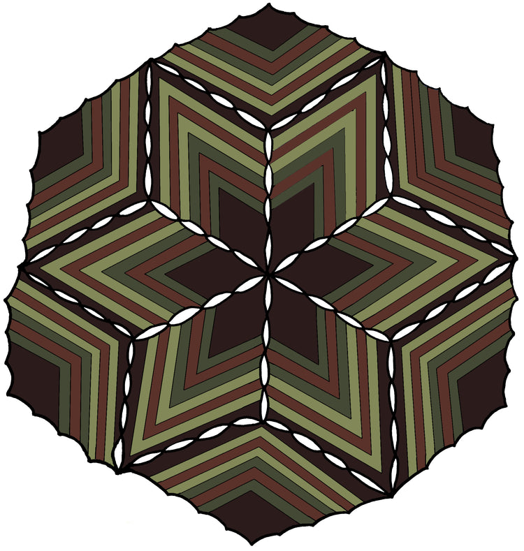 Lynder Panels (large) - Brown Green