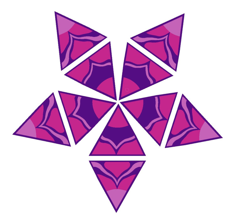 Lotus Panels (large) - Pink Purple