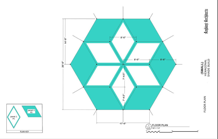 Lynder Panel (small)- Black Teal White