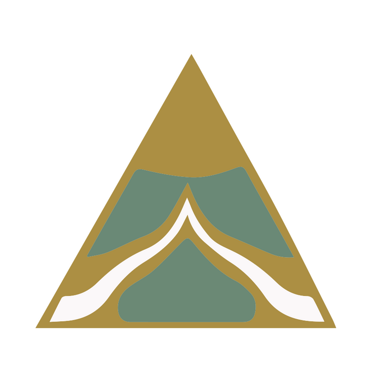 Lotus Panel (small) - Green Gold and White