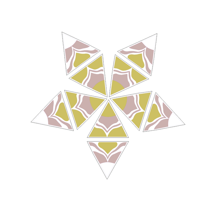 Lotus Panel (small)- White Gold