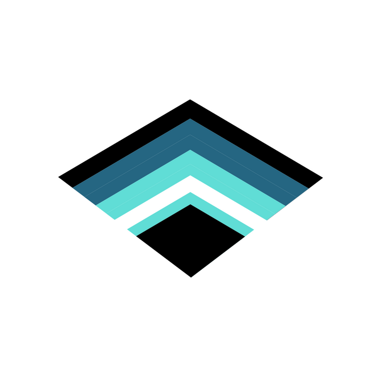 Lynder Panel (small)- Black Teal White