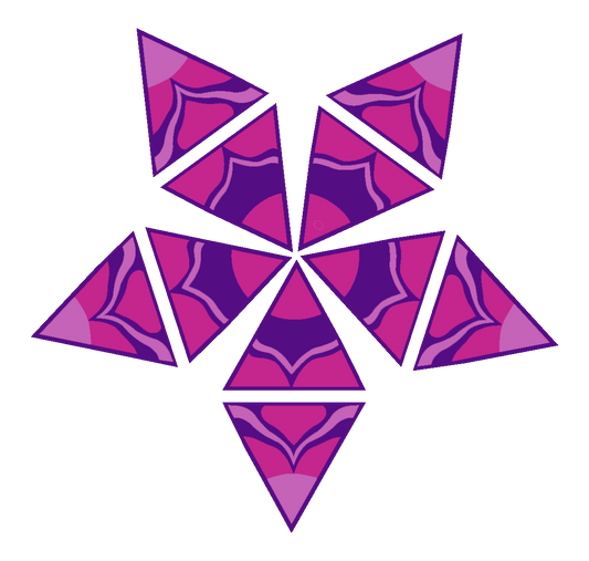 Lotus Panels (large) - Pink Purple