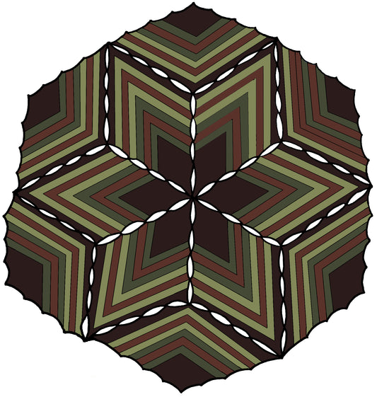 Lynder Panels (large) - Brown Green