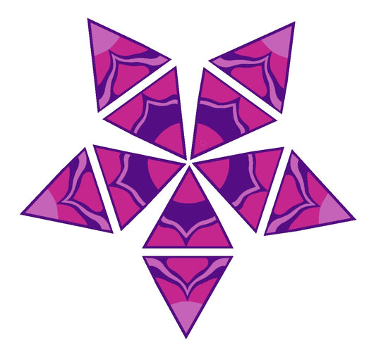 Lotus Panels (large) - Pink Purple