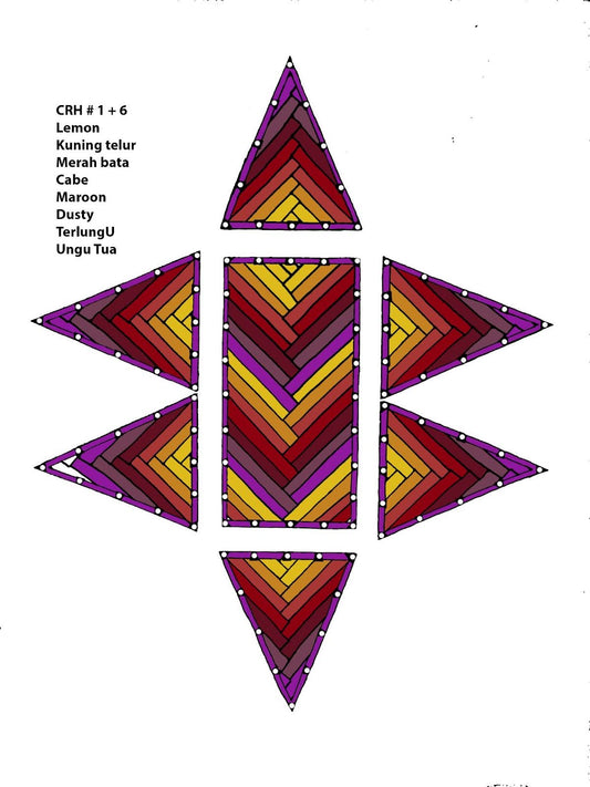 Cross Hatcher Panel (Yellow, Pink, Red)